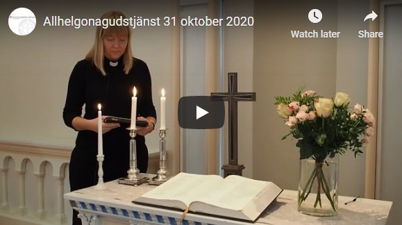 Allhelgonagudstjänst 31 oktober 2020